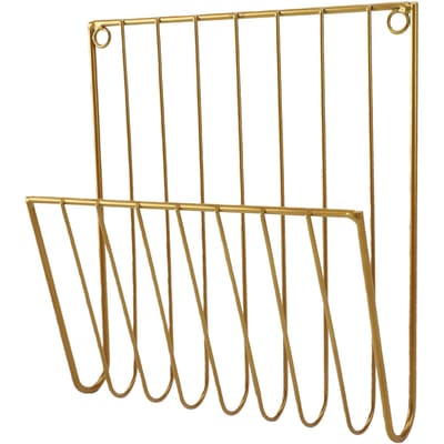 2 pièces Organisateur de dossiers mural Économie d'espace Fer Monté au mur Porte-courrier Racks pour Maison Bureau Salon Or or