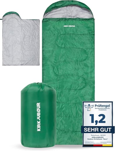 Kampeer Slaapzak - Outdoor Dekbed - Kamperen en Reizen - Met Capuchon - 220 x 75 cm - Groen