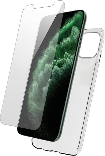 Bigben Connected, Hoesje geschikt voor Apple iPhone 11 Pro - TPU met Tempered Glass Screenprotector, Transparant