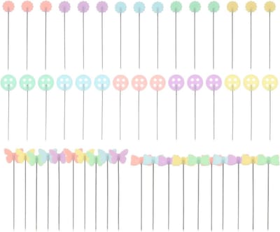 Rechte Naaispelden - Quiltspelden Stoffen Spelden - Stoffen Vastzetten - Platte Kop - 42 mm - Multicolor