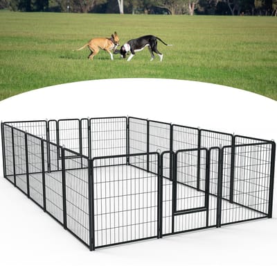 ACXIN Hondenren - Inklapbaar - Met deur - 65×80 cm - 16 panelen - Binnen - Buiten