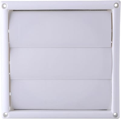 Ventilatierooster - Muurrooster Afdekking - Luchtcirculatie Verbeteren - Automatisch Vliegennet - 20x20cm - Wit
