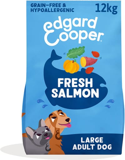 Edgard & Cooper Adult Hondenbrokken Voor Grote Honden, Verse Zalm, 12Kg, Hypoallergeen Recept Met Natuurlijke Ingrediënten, Perfecte Vezelbalans