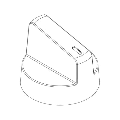 AEG knop, thermostaat, inox 140198826012