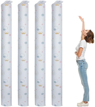 Dailygoods- Tapijtopbergtas 4 stuks - Beschermende Tas voor Tapijten tot 218x26,5 cm - Stofdichte Opbergtas - PEVA Materiaal - Transparant Gefrostet - Tapijtzak