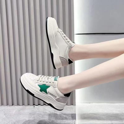 Koreaanse Versie van Witte Schoenen met Dikke Zool Dames Lente Nieuwe Ster Casual Dames Schoenen Mode All-match Sneakers 38