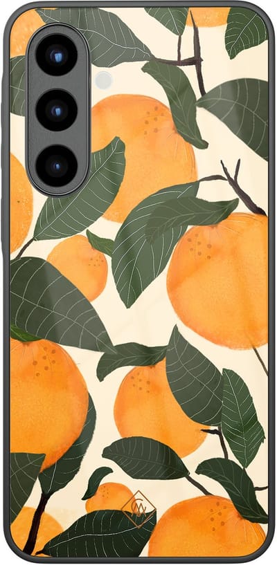 Casimoda® hoesje - Geschikt voor Samsung Galaxy A57 - Orange Garden - Luxe Hard Case Zwart - Backcover telefoonhoesje - Multi