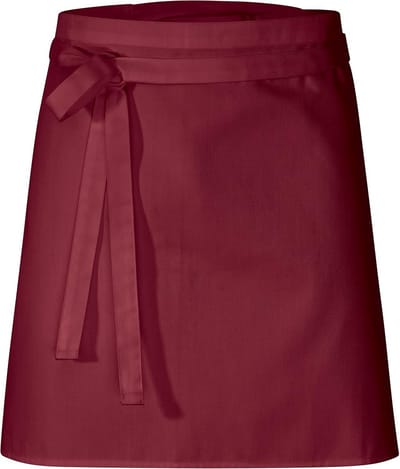 Korte Professionele Schort 50x80 cm Katoenmix Bordeaux - Voor Heren en Dames