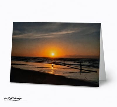 Zonsondergang kaart – Rust aan zee | Kleintje Fotografie l Blanco