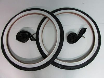 Fietsbanden Set - Banden Binnenbanden - Mountainbiken - Knobbelig Loopvlak - 20 x 175 Inch - Wit Zwart