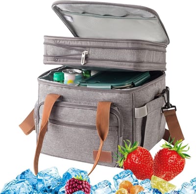 Koeltas - Lunchtas - Buitenactiviteiten - Lekvrije Isolatie - 18 Liter - Grijs