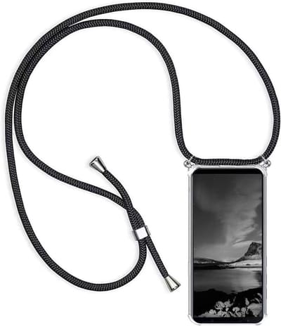 Transparant hoesje met koord - Anti-shock stootrand / Siliconen / Back Cover geschikt voor: Motorola E7 Power