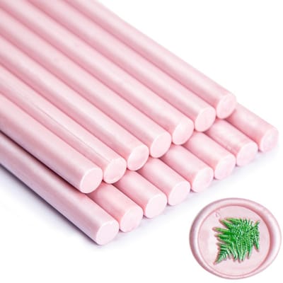 15 Stuks Lakzegel Sticks voor Lijmpistool, Pearlescent Roze Zegellak voor Decoratie
