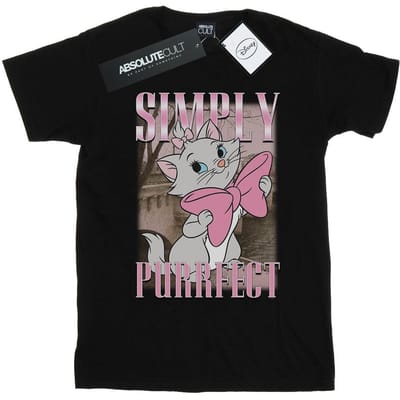 Disney Meisjes Aristokatten Marie Simply Purrfect Hommage Katoenen T-Shirt (Zwart)