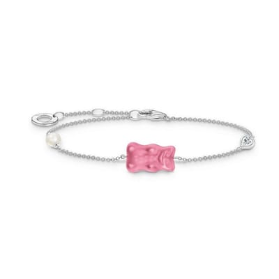 Thomas Sabo - A2151-052-9-L19V - Armband - 925 zilver - Dames - Goldbär roze - 16-19cm