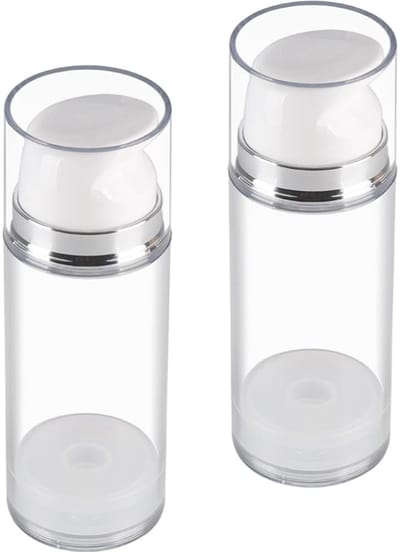 Dailygoods- Pompfles 100 ml - Lege Airless Pompfles - Navulbare Drukfles - Kunststof Dispenser - Reiscosmetica - Eenvoudige Afgifte