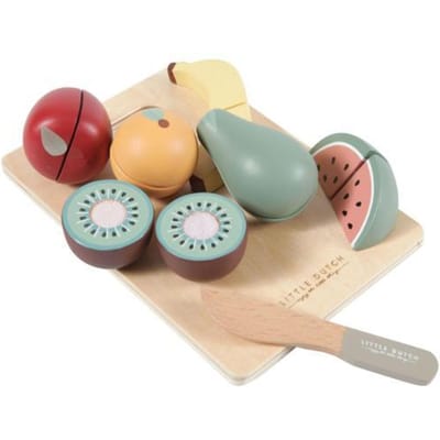 Little Dutch Snijset Fruit Hout Baby- en peuterspeelgoed Badspeelgoed Houten speelgoed