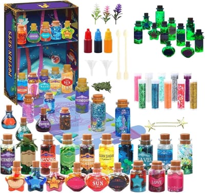 Toverdrank Knutselpakket - Feeën Creaties - Buiten Spelen - Compleet met Flessen - 23x17x6 cm