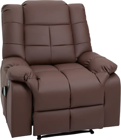 Massagestoel - Relaxfauteuil - Zetel - 1 persoons - Met armleuning - Zeer comfortabel - Elektrisch - Bruin