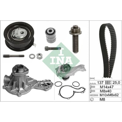 Schaeffler Ina Waterpomp + distributieriem set INA 530 0377 30