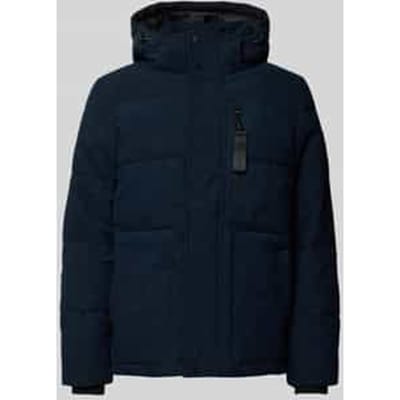 Gewatteerd regular fit jack met afneembare capuchon