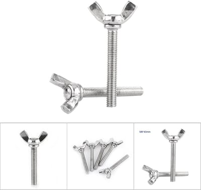 Dailygoods- Oorschroeven 5 stuks - M5 - Roestvrij Staal 304 - Vlinderschroef - Bevestigingscomponenten - Corrosiebestendig - 12/16/20/40 mm - Bevestigingsschroeven