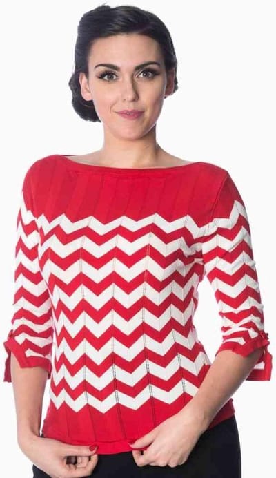 Dancing Days - Vanilla Longsleeve top - S - Rood