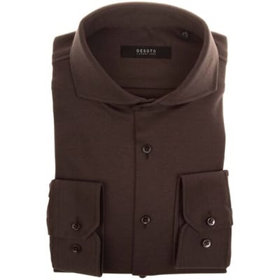 Desoto Luxury Overhemd Fine Luxury Jersey Bruin / male