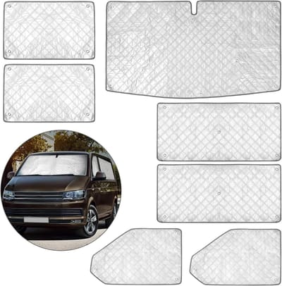 Ronte - Zonwering Set voor VW LWB T5/T6 - Thermische Mat - Binnenzonwering - 7-delig