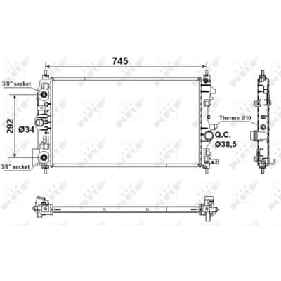 Radiator, motorkoeling NRF 53159