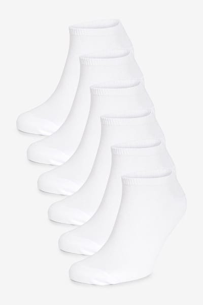 Next - Heren - 6 paar sneakersokken - Wit