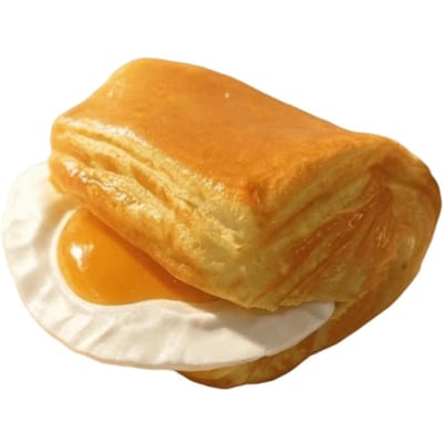 Creatief Gebakken Ei Toast Squishy Angstverlichting Super Zacht Brood Knijp Comfortabel Realistische Simulatie Voedsel Knijpen