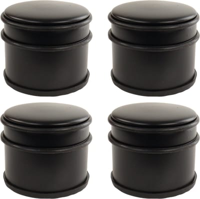 NORDIX Premium Deurstopper - Deurstoppers voor Binnen - Deurstop - Deurbuffer - Set van 4 Stuks - 9x7.5cm - Mat Zwart - ALTO