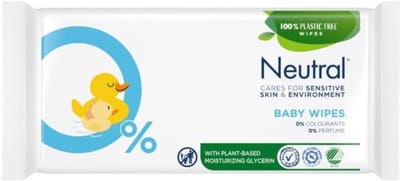 Neutral - Billendoekjes - Parfumvrij - Plasticvrij - Zonder Kleurstoffen - 52 Billendoekjes