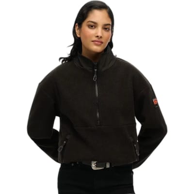 Superdry - Active fleecetrui met halve rits - Dames - Truien