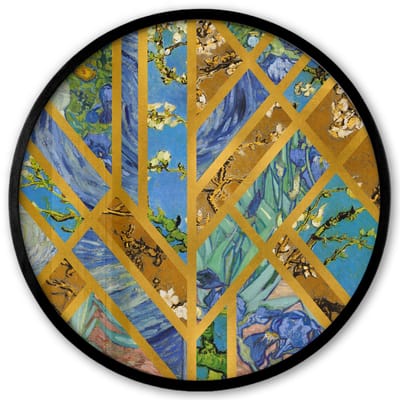 Poster in lijst Rond - Fotolijst 40x40 cm - Posters - Van Gogh - Oude meesters - Kunst - Ronde posterlijst zwart - Decoratie - Wanddecoratie woonkamer - Muurdecoratie slaapkamer