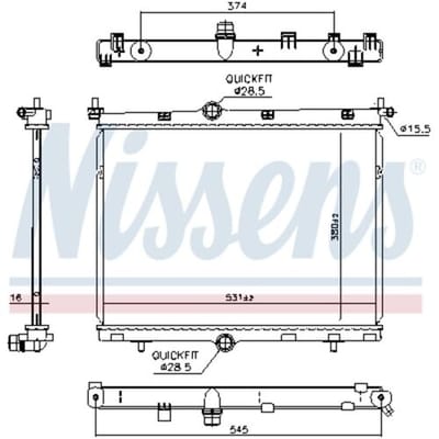 Radiator NISSENS 607030
