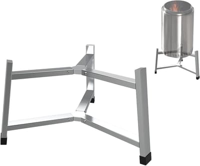 Vuurkorf Standaard - Buitenhaard Basis - Kampvuur Koken - Robuust Roestvrij Staal - 19.5 Inch - Zilver