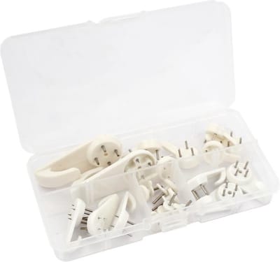 Betonhaken Assortimentsbox - Set van 20 stuks - Mix Klein en Groot - Stalen Nagels - Verschillende Formaten - Schilderijhaakjes Zonder Boren