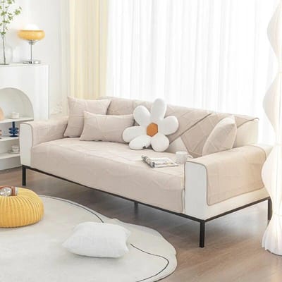 7-Kleur Bankkussen Vier Seizoenen Universeel Antislip Bankhoes Woonkamer Effen Kleur Bank Rugleuning Armleuning Geborduurde Handdoek 70x70cm