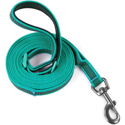 Laisse Double Poignée Mains Libres Pour Chien Pour Courir Marcher, Laisse Multifonctionnelle Réglable en Bandoulière Ceinture Pour Grands Chiens Moyens (green,1.8M-3M) vert