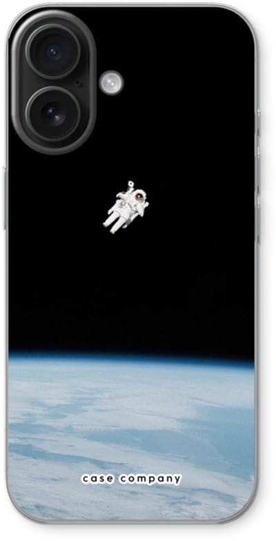 Case Company® - Hoesje geschikt voor iPhone 16 hoesje - Alone in Space - Soft Cover Telefoonhoesje - Bescherming aan alle Kanten en Schermrand