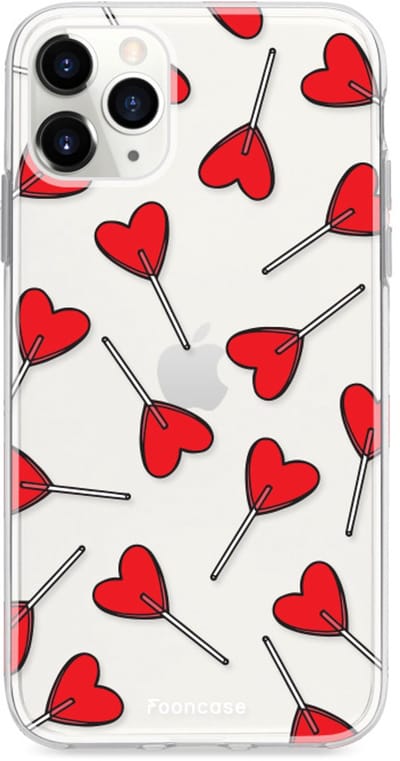 Fooncase Hoesje Geschikt voor iPhone 11 Pro - Shockproof Case - Back Cover / Soft Case - Love Pop