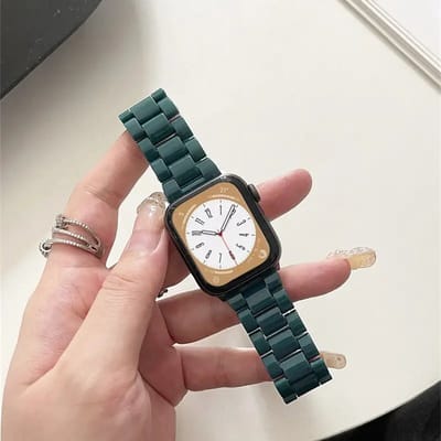 Fungus - Smartwatch bandje - Geschikt voor Apple Watch 42 / 44 / 45 / 49 mm - Series 1 2 3 4 5 6 7 8 9 SE Ultra iWatch - Hars - Donkergroen