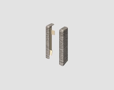 EGGER eindelement voor plinten van 6 cm KUBUS Eiken zilver