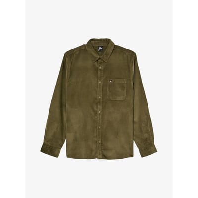 Quiksilver Smoke Trail Cord Overhemd Met Lange Mouwen Groen M Man