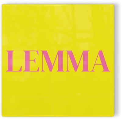 Tegeltje Haarlem Lemma - geel roze - tegeltje stad - tegeltje met tekst