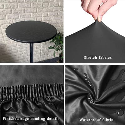 OmGoods - Dailygoody - Tafelkleed - Waterdicht en Antislip - Zwart - Wasbaar - 120 cm - Geschikt voor Thuis en Buiten - Effen Kleur