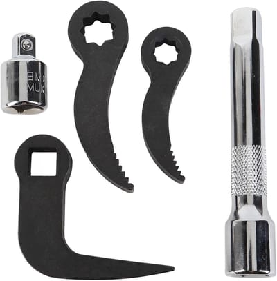 Koevoet Adapter Set - Handgereedschap Set - Auto Onderdelen Losmaken - Verhoogde Wrijvingsgrip - 5-Delig - Metaal
