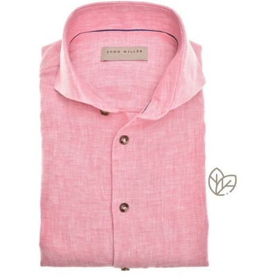 John Miller Overhemd Luxury Pure Linen Roze / male